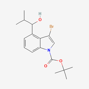 tert-Butyl 3-bromo-4-(1-hydroxy-2-methylpropyl)-1H-indole-1-carboxylate