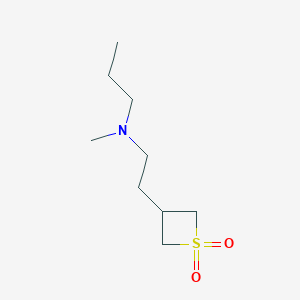 molecular formula C9H19NO2S B15230828 3-(2-(Methyl(propyl)amino)ethyl)thietane1,1-dioxide 