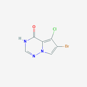 6-bromo-5-chloro-3H,4H-pyrrolo[2,1-f][1,2,4]triazin-4-one