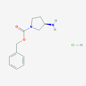 molecular formula C12H17ClN2O2 B152309 (R)-1-Cbz-3-氨基吡咯烷盐酸盐 CAS No. 870621-17-3