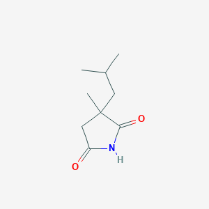 molecular formula C9H15NO2 B1523090 3-甲基-3-(2-甲基丙基)吡咯烷-2,5-二酮 CAS No. 1094231-95-4