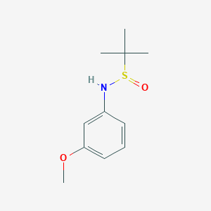 molecular formula C11H17NO2S B15230912 (R)-N-(3-Methoxyphenyl)-2-methylpropane-2-sulfinamide 