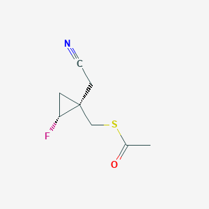 S-((trans-1-(Cyanomethyl)-2-fluorocyclopropyl)methyl)ethanethioate