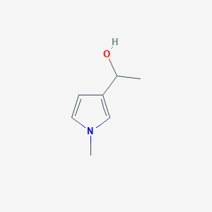 molecular formula C7H11NO B15230948 1-(1-Methyl-1H-pyrrol-3-yl)ethanol 