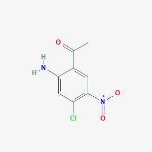 molecular formula C8H7ClN2O3 B15230963 1-(2-Amino-4-chloro-5-nitrophenyl)ethanone 