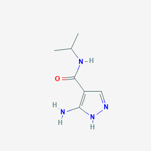 molecular formula C7H12N4O B1523097 5-氨基-N-(异丙基)-1H-吡唑-4-甲酰胺 CAS No. 1187860-48-5