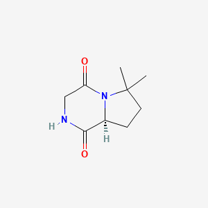 molecular formula C9H14N2O2 B15230982 (S)-6,6-Dimethylhexahydropyrrolo[1,2-a]pyrazine-1,4-dione 