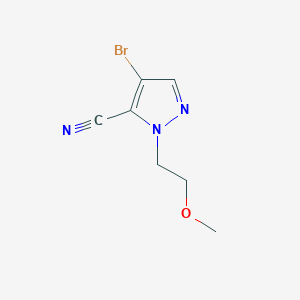 molecular formula C7H8BrN3O B15230995 4-Bromo-1-(2-methoxyethyl)-1H-pyrazole-5-carbonitrile 