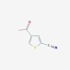 molecular formula C7H5NOS B15231001 4-Acetylthiophene-2-carbonitrile 