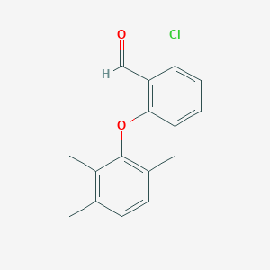 molecular formula C16H15ClO2 B1523103 2-氯-6-(2,3,6-三甲基苯氧基)苯甲醛 CAS No. 1094477-09-4