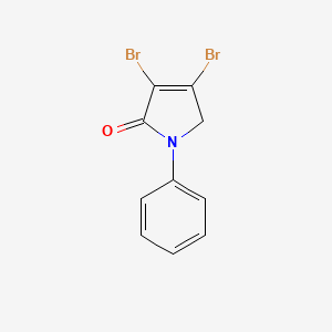 molecular formula C10H7Br2NO B15231036 3,4-Dibromo-1-phenyl-1H-pyrrol-2(5H)-one 