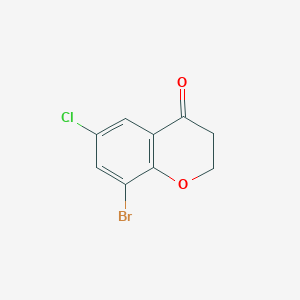 molecular formula C9H6BrClO2 B1523106 8-溴-6-氯-2,3-二氢-4H-色满-4-酮 CAS No. 890839-47-1