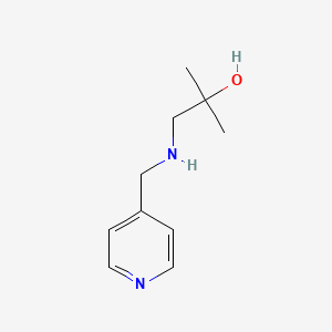 molecular formula C10H16N2O B15231115 2-Methyl-1-((pyridin-4-ylmethyl)amino)propan-2-ol CAS No. 1181600-71-4