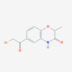 molecular formula C11H10BrNO3 B1523115 6-(2-溴乙酰)-2-甲基-3,4-二氢-2H-1,4-苯并恶嗪-3-酮 CAS No. 139417-14-4