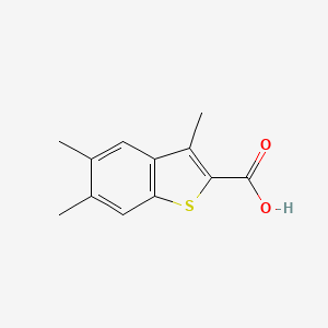 molecular formula C12H12O2S B1523117 3,5,6-Trimethyl-1-benzothiophene-2-carboxylic acid CAS No. 1094456-73-1