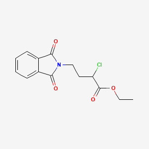 molecular formula C14H14ClNO4 B15231170 Ethyl 2-chloro-4-(1,3-dioxoisoindolin-2-yl)butanoate 