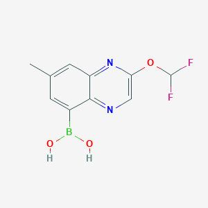 molecular formula C10H9BF2N2O3 B15231194 (2-(Difluoromethoxy)-7-methylquinoxalin-5-yl)boronic acid 