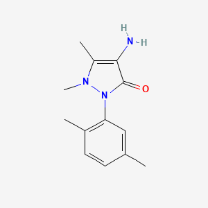 molecular formula C13H17N3O B1523124 4-amino-2-(2,5-dimethylphenyl)-1,5-dimethyl-2,3-dihydro-1H-pyrazol-3-one CAS No. 1094511-72-4