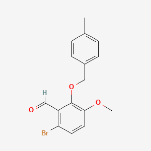 6-Bromo-3-methoxy-2-((4-methylbenzyl)oxy)benzaldehyde