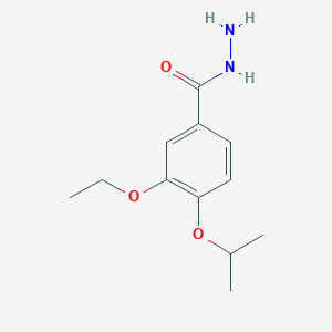 molecular formula C12H18N2O3 B15231289 3-Ethoxy-4-isopropoxybenzohydrazide 