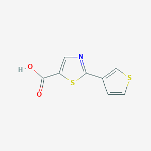 molecular formula C8H5NO2S2 B1523131 2-(噻吩-3-基)-1,3-噻唑-5-羧酸 CAS No. 1094385-75-7
