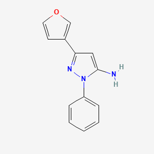 molecular formula C13H11N3O B1523141 3-(furan-3-yl)-1-phenyl-1H-pyrazol-5-amine CAS No. 1152653-28-5