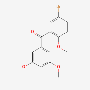 molecular formula C16H15BrO4 B1523143 (5-溴-2-甲氧基苯基)(3,5-二甲氧基苯基)甲酮 CAS No. 1094749-23-1