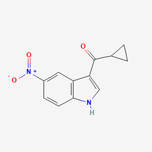 molecular formula C12H10N2O3 B1523144 3-环丙基甲酰-5-硝基-1H-吲哚 CAS No. 1094681-83-0