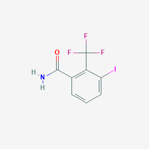 molecular formula C8H5F3INO B15231443 3-Iodo-2-(trifluoromethyl)benzamide 