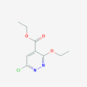 molecular formula C9H11ClN2O3 B15231448 Ethyl 6-chloro-3-ethoxypyridazine-4-carboxylate CAS No. 1955539-71-5