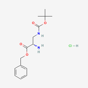 molecular formula C15H23ClN2O4 B15231477 H-Dap(Boc)-OBzl.HCl 