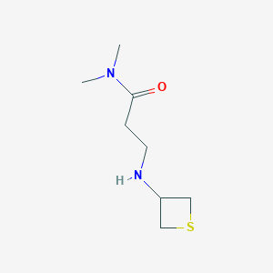 molecular formula C8H16N2OS B15231495 N,N-Dimethyl-3-(thietan-3-ylamino)propanamide 