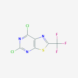 molecular formula C6Cl2F3N3S B15231521 5,7-Dichloro-2-(trifluoromethyl)thiazolo[5,4-d]pyrimidine 