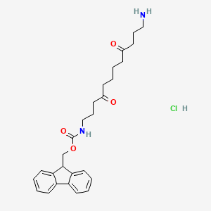 molecular formula C27H35ClN2O4 B15231548 1-(Fmoc-amino)-4,9-dioxa-12-dodecanamineHCl 