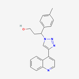 3-(4-(Quinolin-4-yl)-1H-1,2,3-triazol-1-yl)-3-(p-tolyl)propan-1-ol