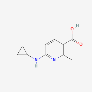 molecular formula C10H12N2O2 B15231579 6-(Cyclopropylamino)-2-methylnicotinic acid CAS No. 1355215-45-0