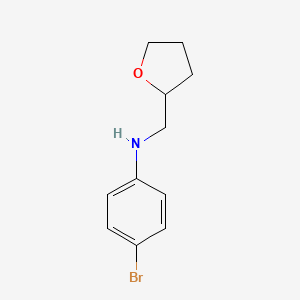 molecular formula C11H14BrNO B1523158 4-bromo-N-(oxolan-2-ylmethyl)aniline CAS No. 168475-83-0
