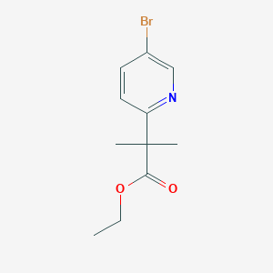 molecular formula C11H14BrNO2 B15231601 Ethyl 2-(5-bromopyridin-2-yl)-2-methylpropanoate 