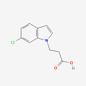 molecular formula C11H10ClNO2 B1523166 3-(6-氯-1H-吲哚-1-基)丙酸 CAS No. 1094641-37-8