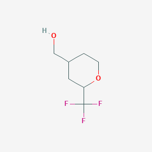 molecular formula C7H11F3O2 B15231692 (2-(Trifluoromethyl)tetrahydro-2H-pyran-4-yl)methanol 