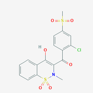 (2-Chloro-4-(methylsulfonyl)phenyl)(4-hydroxy-2-methyl-1,1-dioxido-2H-benzo[e][1,2]thiazin-3-yl)methanone