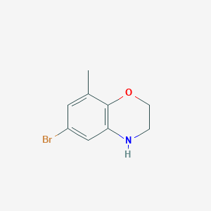 molecular formula C9H10BrNO B15231704 6-Bromo-8-methyl-3,4-dihydro-2H-benzo[b][1,4]oxazine 