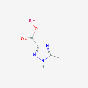 molecular formula C4H4KN3O2 B15231734 Potassium 5-methyl-1H-1,2,4-triazole-3-carboxylate 