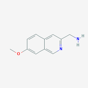 molecular formula C11H12N2O B15231758 (7-Methoxyisoquinolin-3-yl)methanamine 