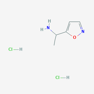 molecular formula C5H10Cl2N2O B15231770 1-(Isoxazol-5-yl)ethanaminedihydrochloride 