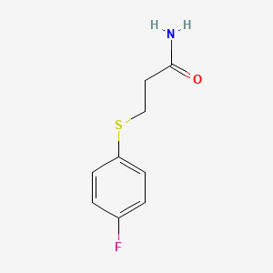 molecular formula C9H10FNOS B1523181 3-[(4-Fluorophenyl)sulfanyl]propanamide CAS No. 1098354-19-8