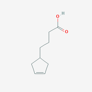 molecular formula C9H14O2 B15231829 4-(Cyclopent-3-en-1-yl)butanoicacid 