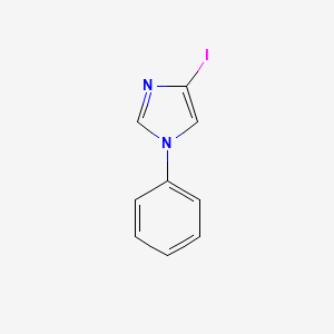 molecular formula C9H7IN2 B15231895 4-Iodo-1-phenyl-1H-imidazole 