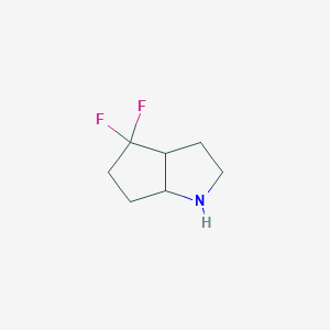 molecular formula C7H11F2N B15231898 4,4-Difluorooctahydrocyclopenta[b]pyrrole 