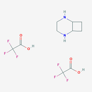 molecular formula C10H14F6N2O4 B15231909 2,5-Diazabicyclo[4.2.0]octanebis(2,2,2-trifluoroacetate) 